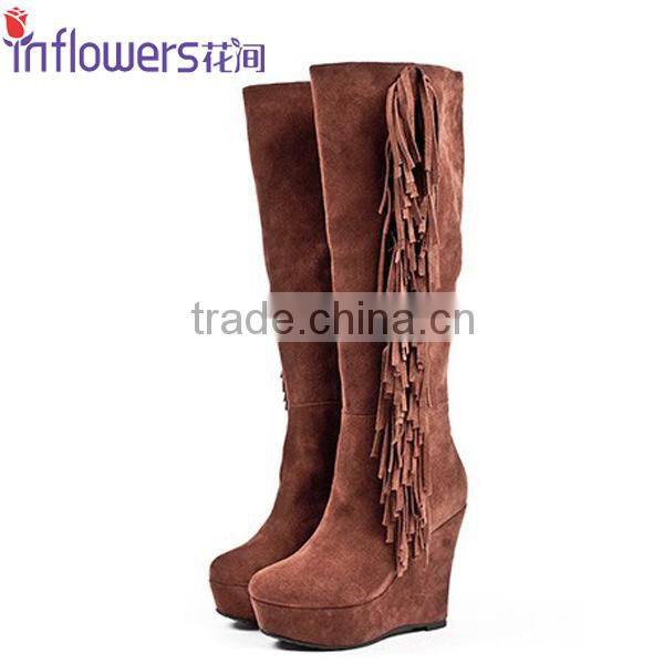 Brown color women boot shoes lady fashion boot