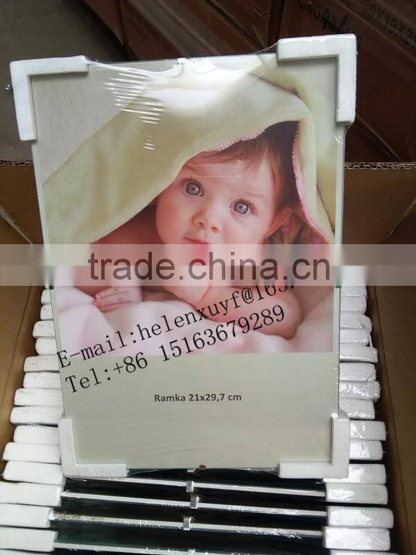2016 cute baby 4x6 glass clip photo frame
