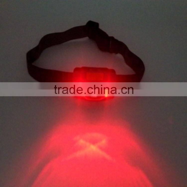 Poppas T16 2+1 red smd led 3AAA battery operated waterproof outdoor camping running walking headlight