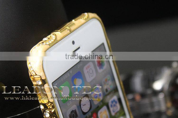Wholesale new product china alibaba supplier bling bling diamand Aluminum Bumper Case Cover For iphone 5 5s