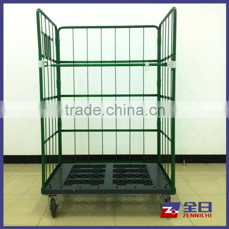 Foldable Roll Container with plastic pallet