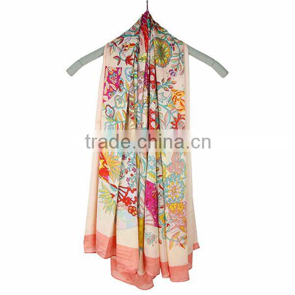 Fashion Printing chiffon cotton square scarf Square Scarf