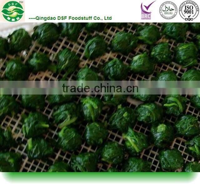 iqf frozen spinach ball and frozen spinach dice