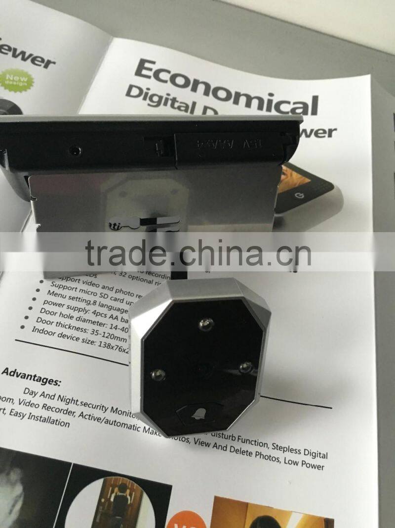 Whole Sales Wireless Plastic IR LEDS Hidden Doorbell Camera With 3.5 Inch TFT