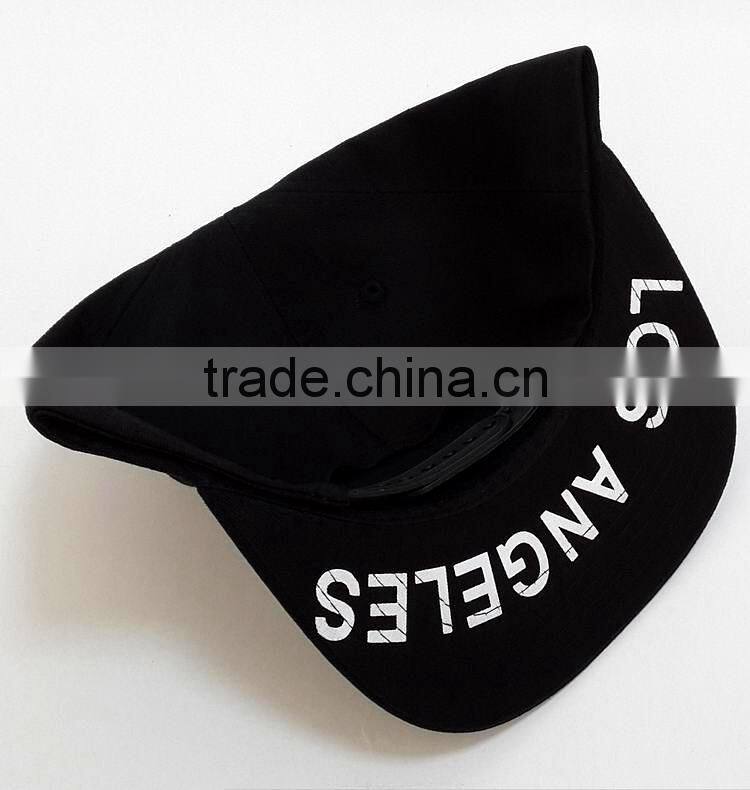 2014 newest design fashion cool flat brim 6 panel snapback caps