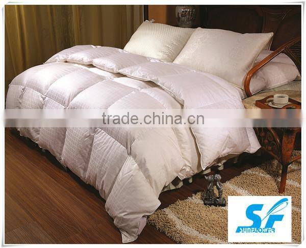 100% cotton fabric dobby embroider hotel alternative down comforter/ micro fiber quilt /duvet shell
