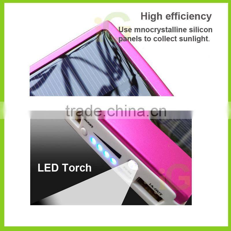 2014 popular design solar power bank solar mobile charging device