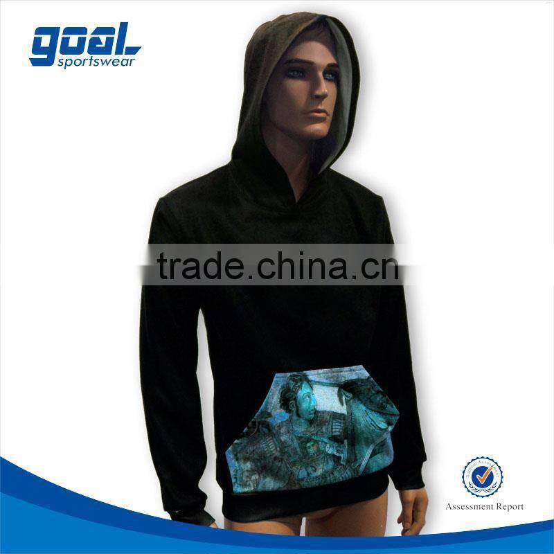 Good quality sports warm men hoody/two color hoodies