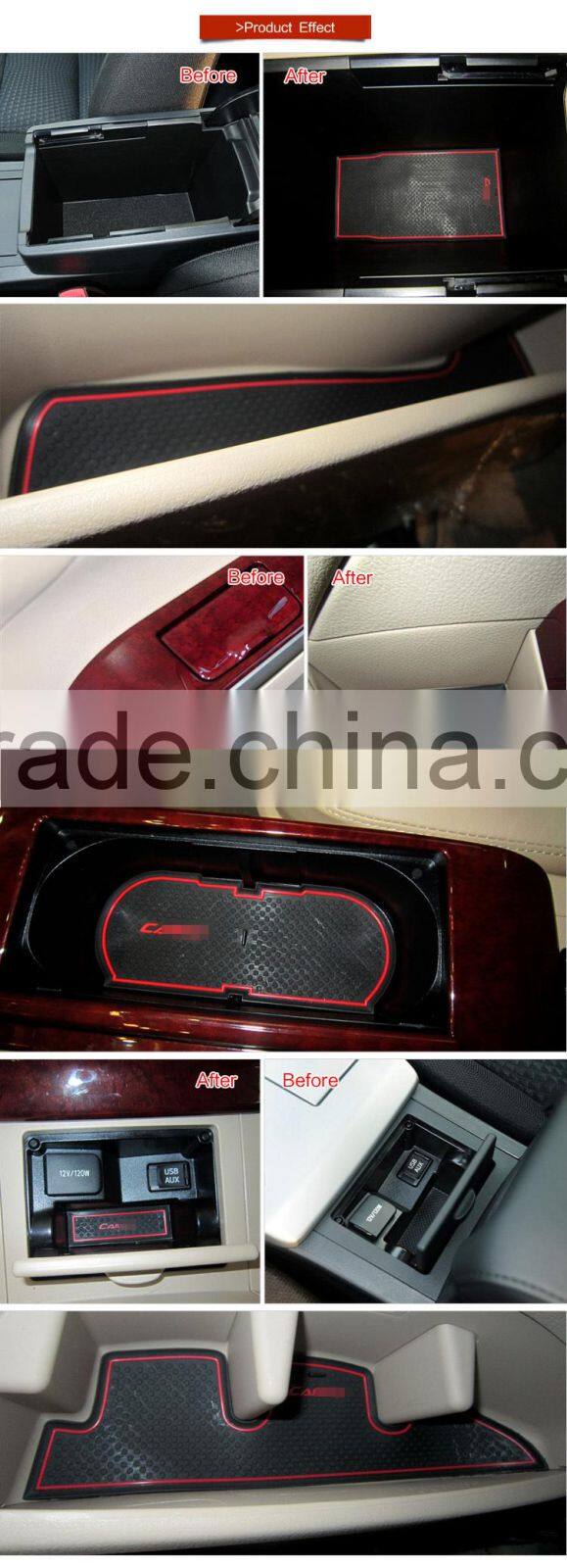 car accessories car rubber mats for Toyota Camry 2012-2015 11pcs/set