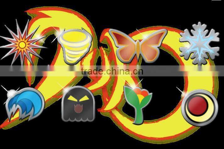 Wholesale pokemon gym badges set of 8pcs pokemon gym badge