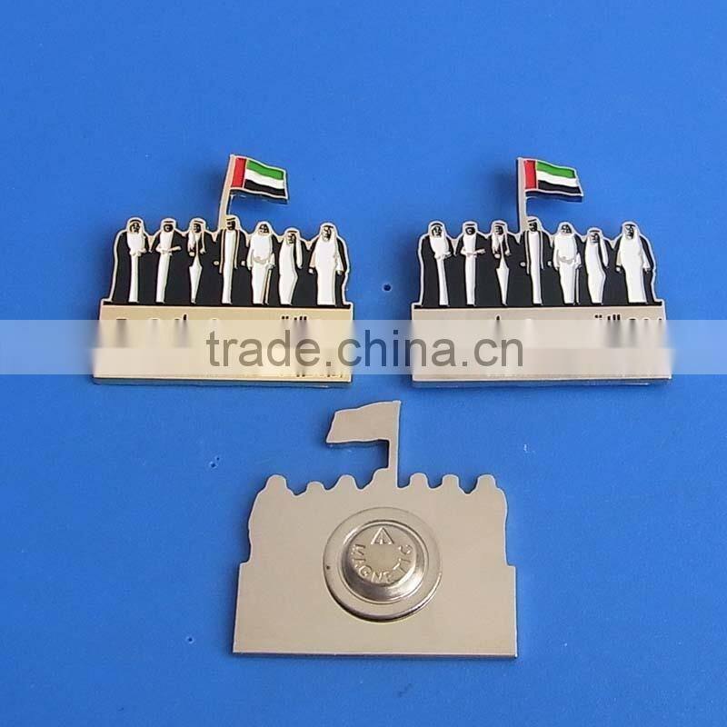 Hot selling UAE number series brass emblem/badges with magnet