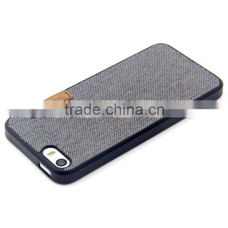 Beautiful mobile case covers laminated with canvas for iPhone SE