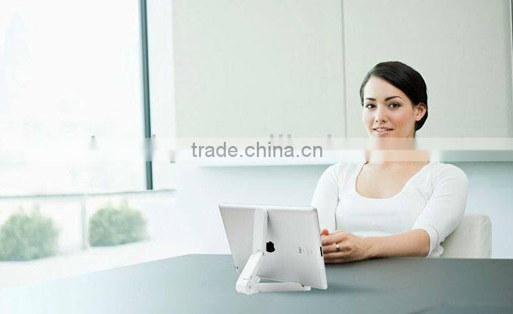 Protable bracket flexible folding plastic tablet holder for PAD