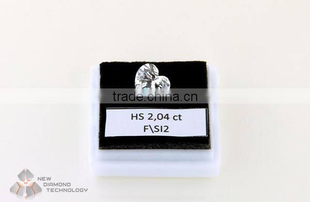 Colorless lab-grown single-crystal rough diamond