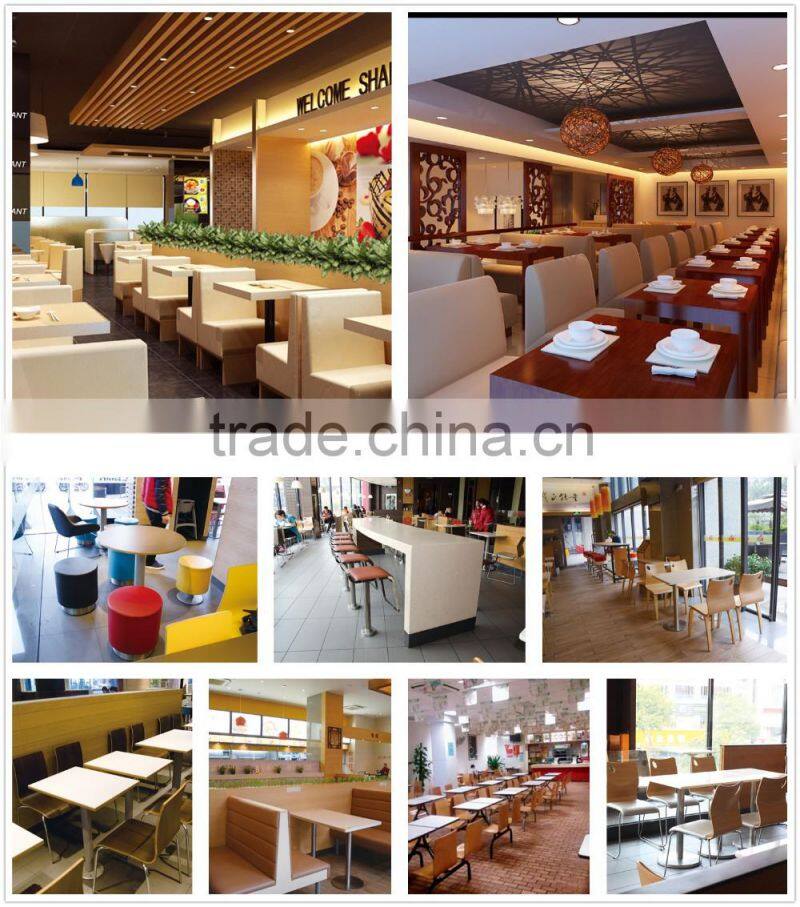solid side restaurant fast food furniture wooden dining chair and table