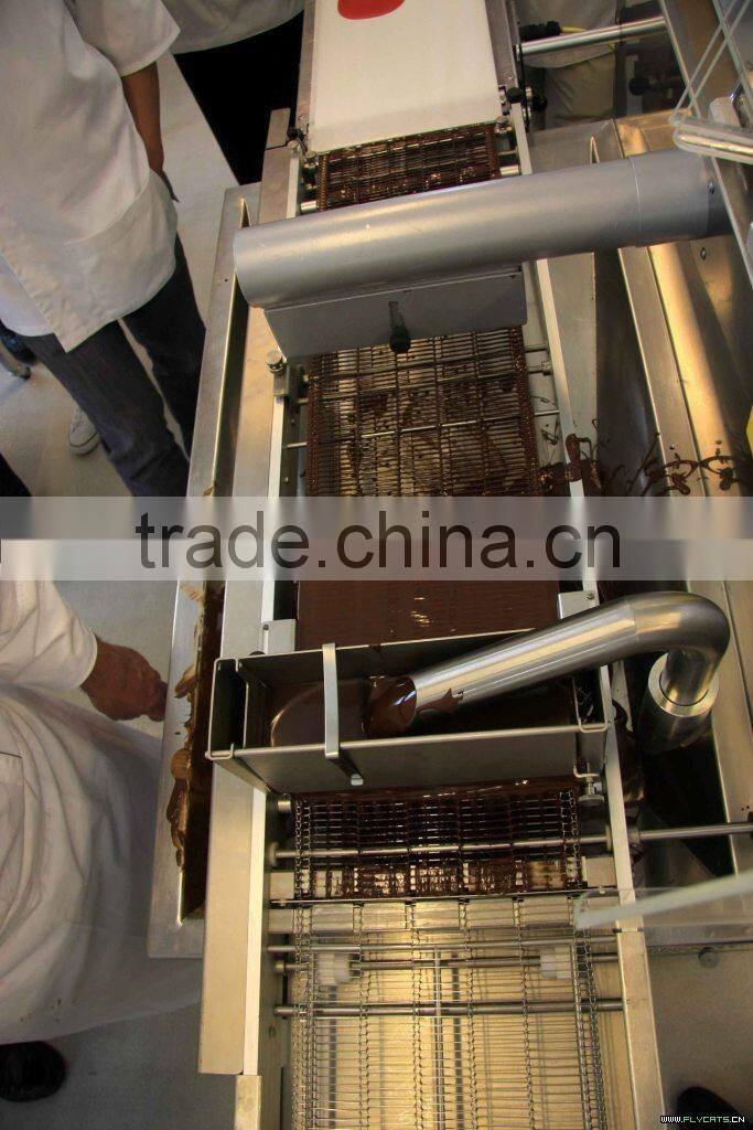 CE approved KH-400/600/800 small enrobing chocolate machine for sale