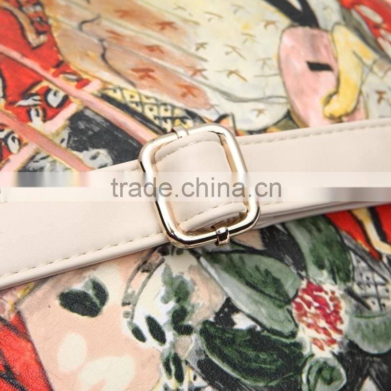 China supplier wholesale vintage printed handbags woman shoulder handbag