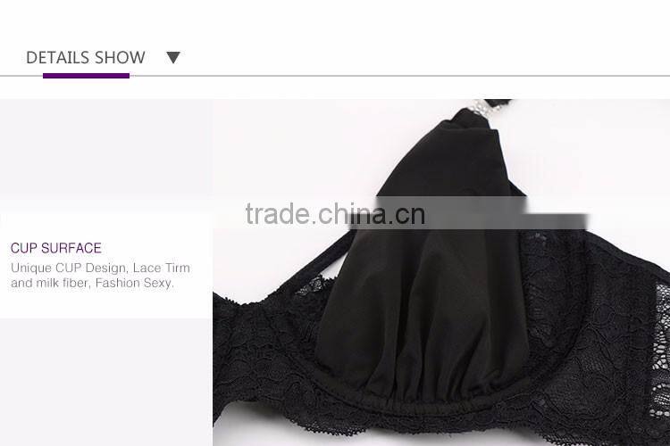 Direct Sale Breathable Push Up Large Size Sweet Girl Women Bra Set