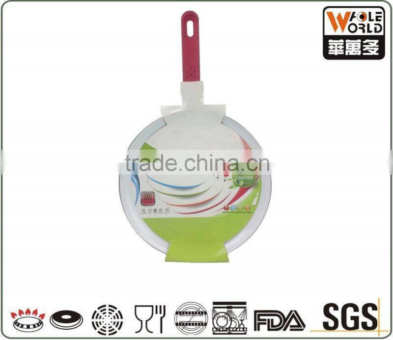 Aluminum ceramic coating crepe pan; non-stick crepe pan