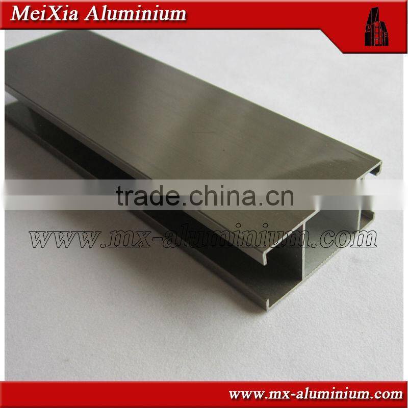 glazing champagne Aluminium extrusion profiles for sliding windows