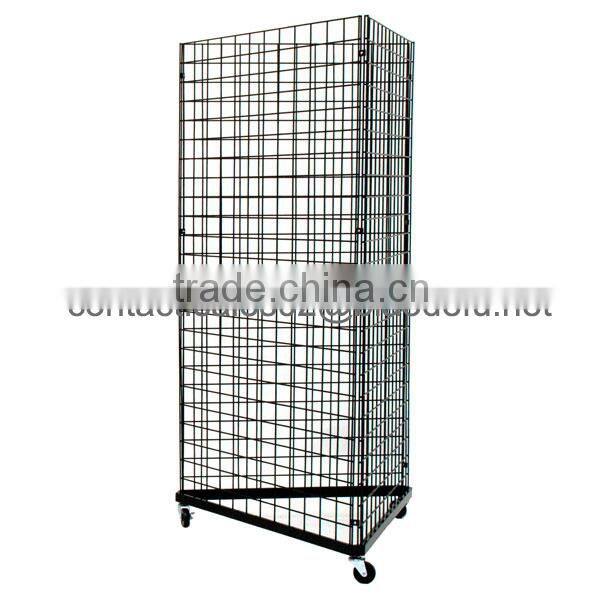 2015 Hot sale multifunctional Black Wire Mesh Slat Grid Display Panels