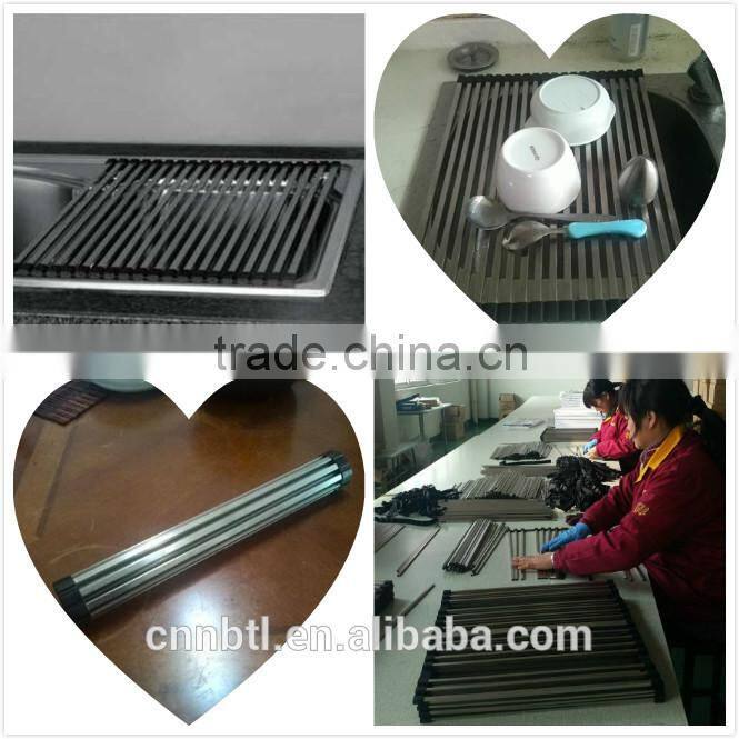 Stainless steel pipe ,stainless steel foldable drain rack/sink rack