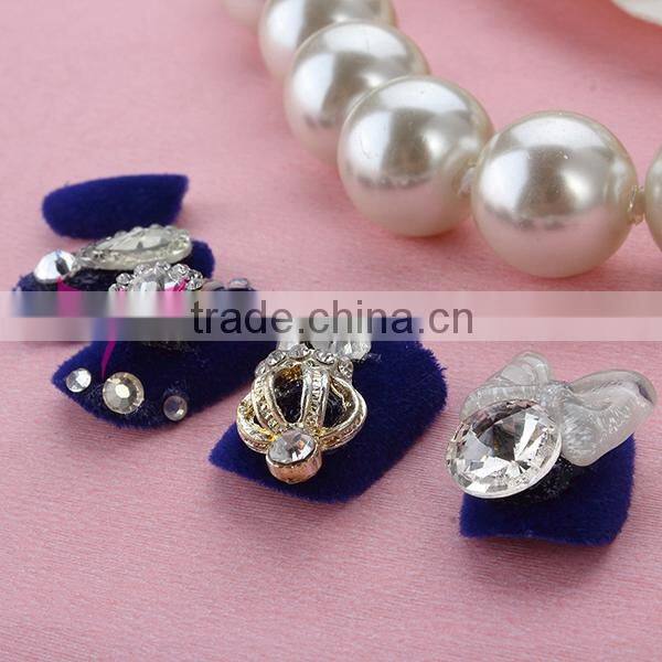 Artificial fingernails designed nail art tips,art nail with velvet