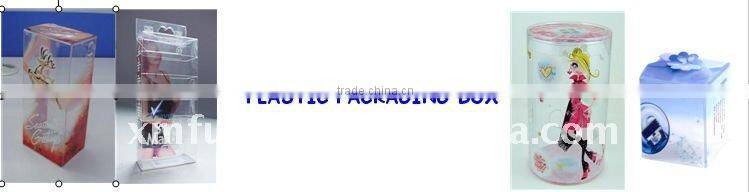 Clear plastic packaging boxes