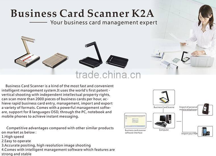 Portable business name card scanner one second scanning