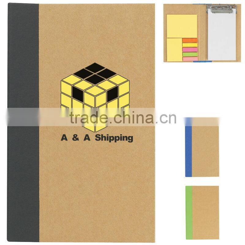 Notebook With Clip Board, Sticky Notes And Sticky Flags