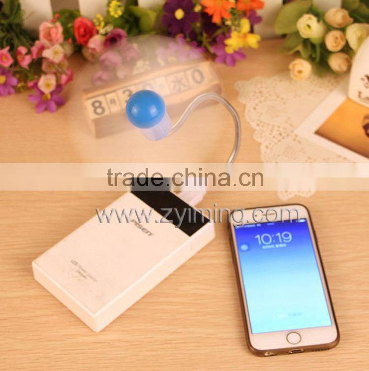 Zyiming sell summer popular portable mini fan YM-F20 usb fan with led clock with strong wind