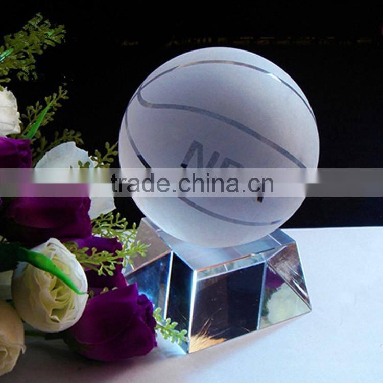 2016 crystal glass nba plastic basketball trophy wholesale
