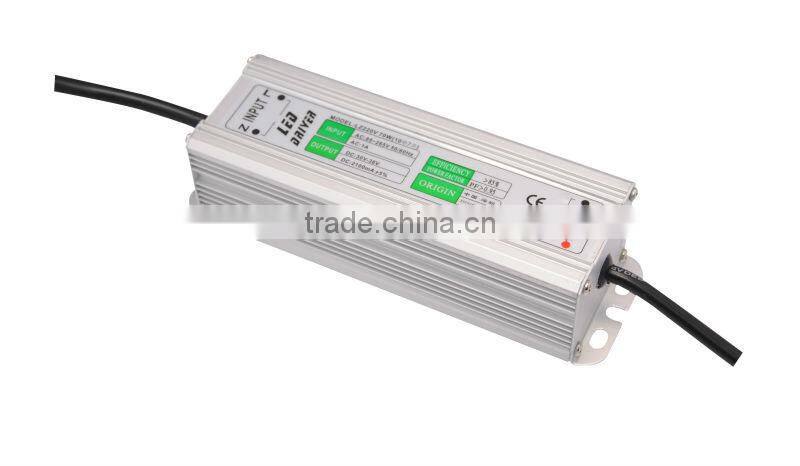 70W 2100mA Constant current led driver Waterproof ac/dc power supply