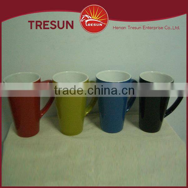 5oz classical two tone color glazed no logo stoneware bulk coffee mug