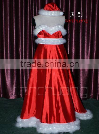 colored LED Light Elegant Christmas Party Dress
