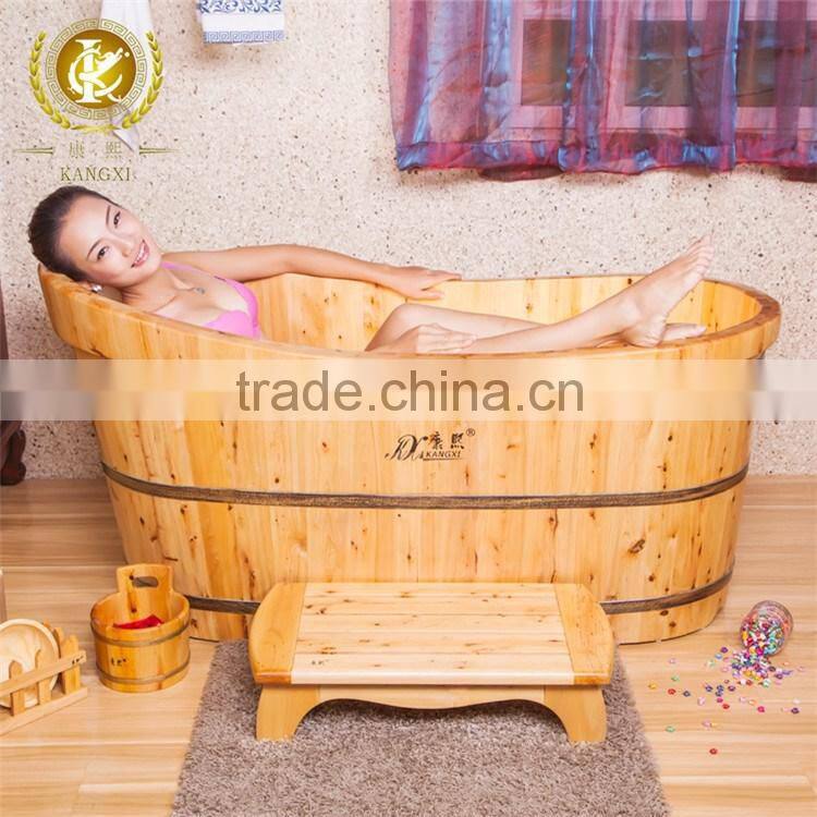 Solid wood tub wooden massage barrel used bathtub