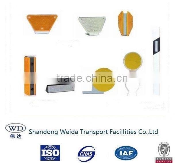 Highway Guard Rail used Delineator, Red /Orange Rectangle Reflector