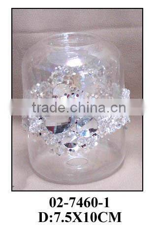clear glass round tealight holders