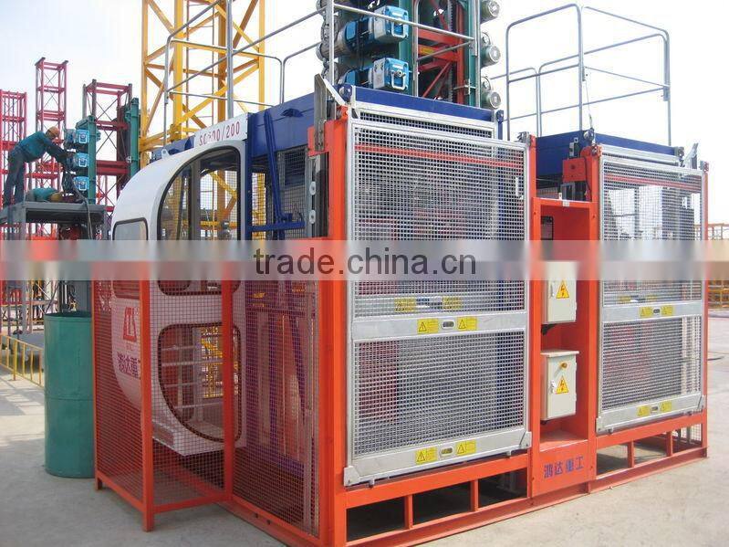 SC200/200 -2000KG CE,Gost Approved 2 ton construction elevator, Construction hoist for sale