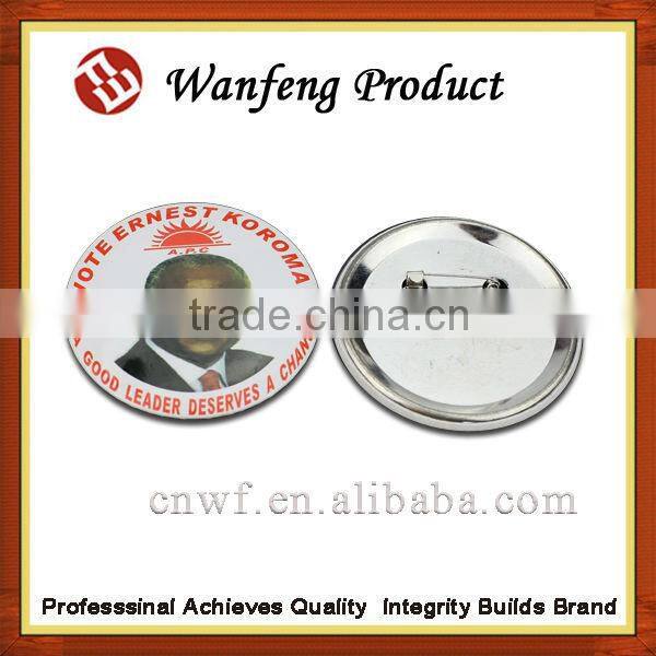 professional factory produce free design tin botton badge for trade