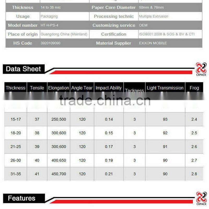 Made in China Factory reasonable price LLDPE stretch film for hand using