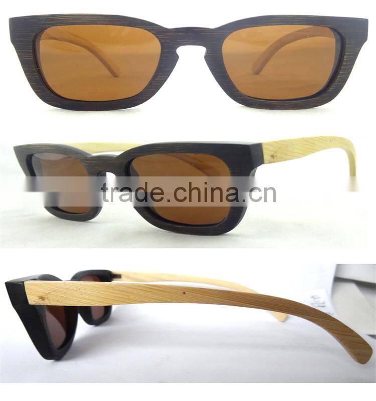 Classical Two-tone Wooden Frame Sunglasses