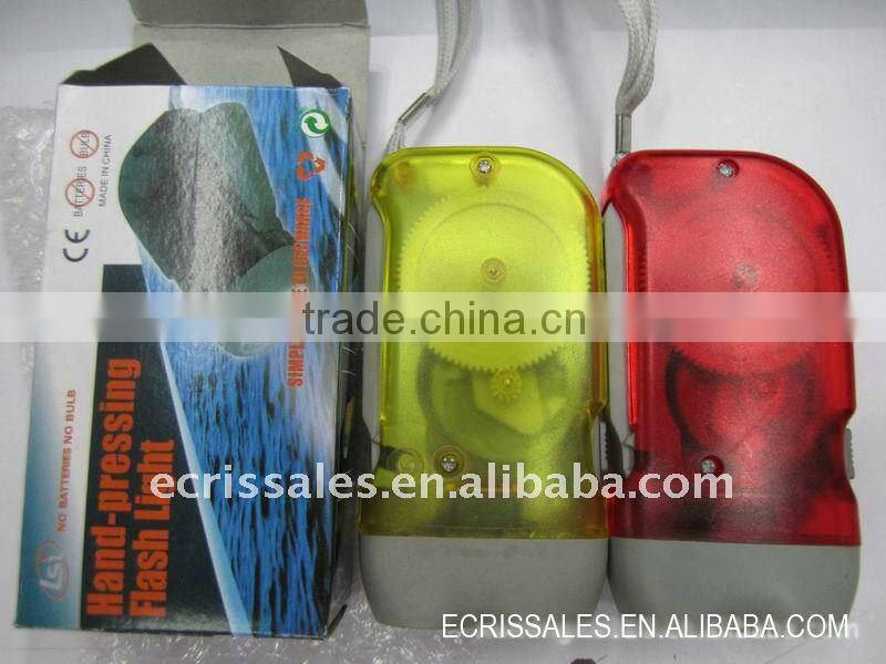 2 LED Hand pressing flashlight