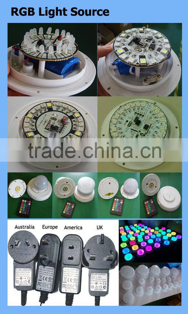 rechargeable plastic LED large ice bucket for hotel event