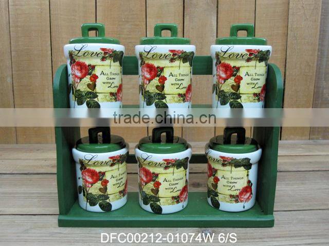 new love rose decal design ceramic pitcher wholesale