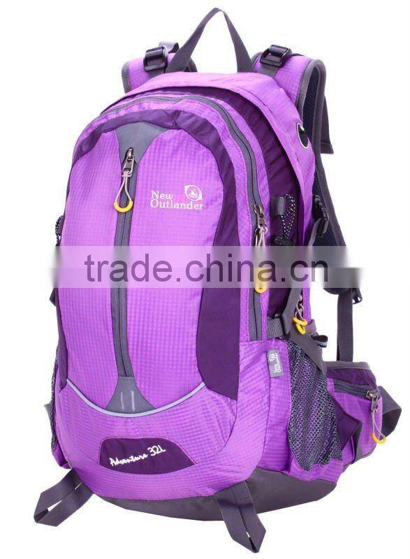 salable purple outdoor girl backpack with fine quality