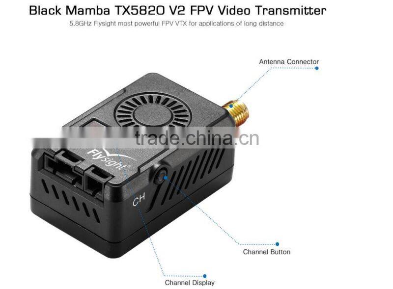 G2856 5.8Ghz 2W 40ch long range powerful fpv wireless AV transmitter FPV sender Flysight Black Mamba TX5820 V2