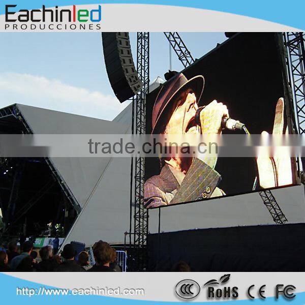 HD video p8 outdoor full color led rental display cabinet