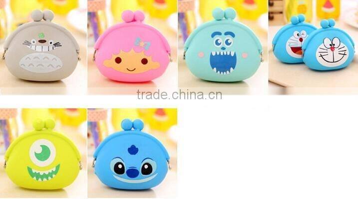 2016 Hot Sale Promotion gift Silicone Emoji Coin Purse wallet cartoon printted Rubber Squeeze euro Coin Purse pouch