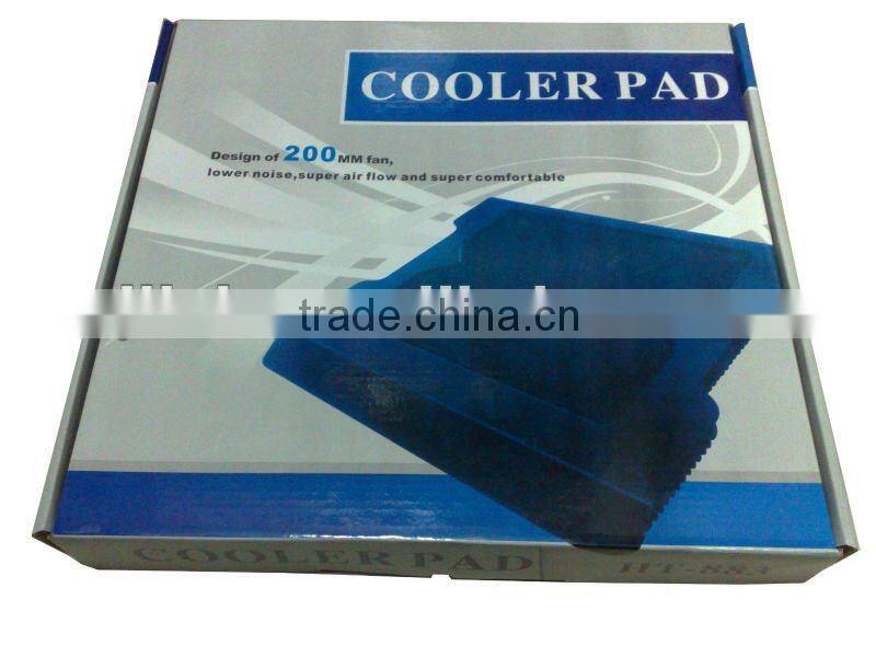 2012 hottest Aluminum & plastic cooling pad for laptop with USB hub